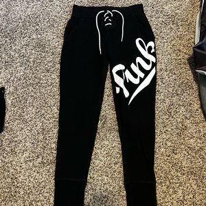 Victoria’s Secret black joggers with cute tie design